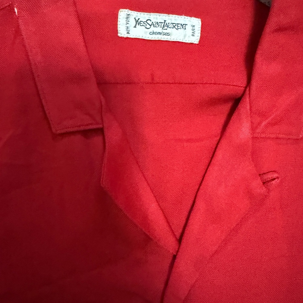 1 DAY EMPTY CLOSET SALE Yves Saint Laurent Vibrant Red Blouse